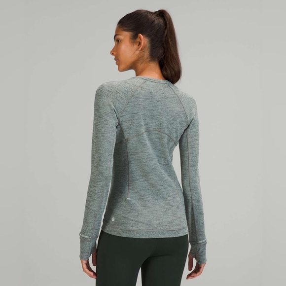 Lululemon Its Rulu Run Long Sleeve Shirt in Delicate Mint White Opal - Picture 2 of 6